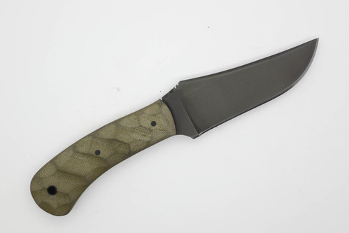 Winkler Knives - Blue Ridge Hunter - 80CRV2 Steel - Flat Grind - Sculpted Green Laminate