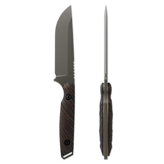 Toor Knives: Field 2.0 - CPM 154 Steel - Spanish Moss - Walnut Handle, Leather Sheath Toor Knives: Field 2.0 - CPM 154 Steel - Spanish Moss - Walnut Handle, Leather Sheath