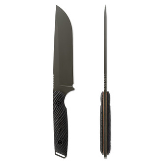 Toor Knives: Field 1.0 - CPM 154 Steel - Spanish Moss - Walnut Handle, Leather Sheath Toor Knives: Field 1.0 - CPM 154 Steel - Spanish Moss - Walnut Handle, Leather Sheath