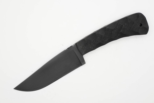 Winkler Knives - Highland Hunter - 80CRV2 Steel - Flat Grind - Sculpted Black Laminate Handle - Tapered Tang Winkler Knives - Highland Hunter - 80CRV2 Steel - Flat Grind - Sculpted Black Laminate Handle - Tapered Tang