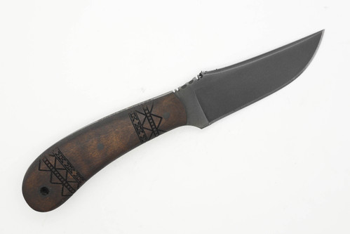 Winkler Knives - SD-1 (Standard Duty 1) - 80CRV2 Steel - Flat Grind - Maple Handle - Tribal Artwork - Kydex