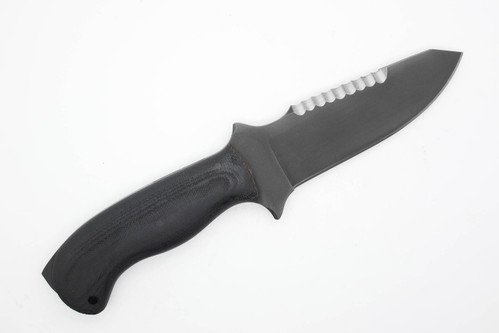 Winkler Knives - Utility Crusher - 80CRV2 Steel - Flat Grind - Black Laminate Handle - Crusher/Glass Breaker