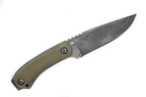 Winkler Knives - Survival Striker - 80CRV2 Steel - Flat Grind - Green Laminate Handle - Tapered Tang