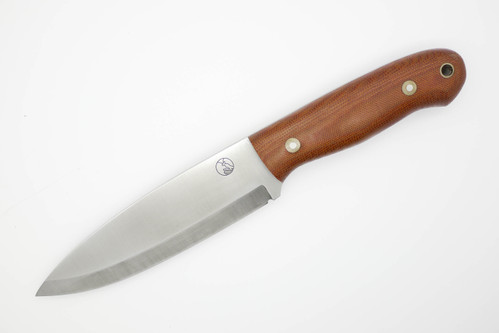 LT Wright Knives Sospes - O1 Steel - Scandi Grind - Natural Canvas Micarta - Matte Finish
