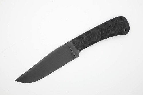 Winkler Knives - Field Knife - 80CRV2 Steel - Flat Grind - Sculpted Black Laminate Handle - Tapered Tang