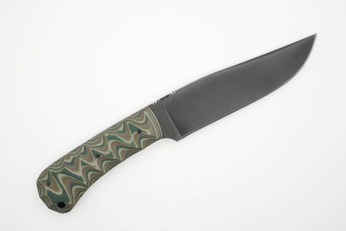 Winkler Knives - Field Knife - 80CRV2 Steel - Flat Grind - Sculpted Camo G10 Handle - Tapered Tang