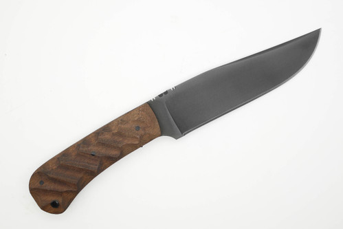 Winkler Knives - Field Knife - 80CRV2 Steel - Flat Grind - Sculpted Walnut Handle - Tapered Tang Winkler Knives - Field Knife - 80CRV2 Steel - Flat Grind - Sculpted Walnut Handle - Tapered Tang