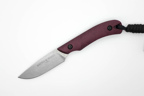 Smith & Sons Knives: AXIOM - AEB-L Steel - Burgundy Richlite Handle