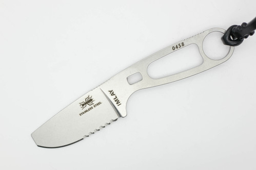 ESEE Imlay, SAW Rescue Knife - ORANGE Sheath, Black Clip Plate, Retention Strap