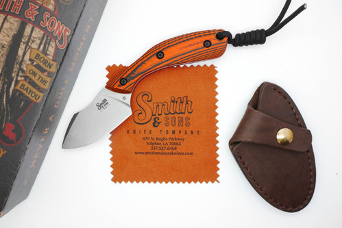 Smith & Sons Knives: APEX - D2 Tool Steel - Orange & Black G10 Handle