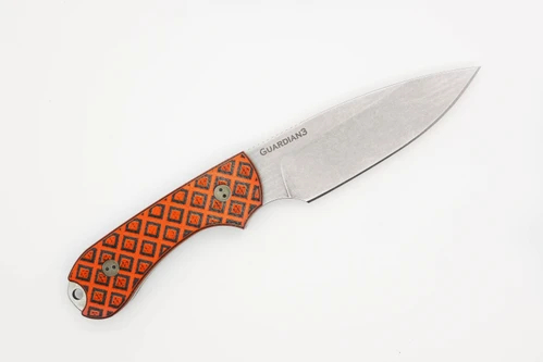 Bradford Knives Guardian3 - M390 Steel - Sabre Grind, Black DLC Finish Blade - Textured Carbon Fiber Handle Bradford Knives Guardian3 - M390 Steel - Sabre Grind, Black DLC Finish Blade - Textured Carbon Fiber Handle