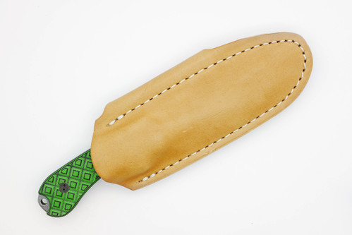 Bradford Knives: Guardian3 - M390 Steel - Sabre Grind, Stonewash Finish Blade - Textured Toxic Green G10 Handle