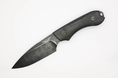 Bradford Knives: Guardian4 - M390 Steel - Sabre Grind, Nimbus Finish Blade - 3D Carbon Fiber Handle