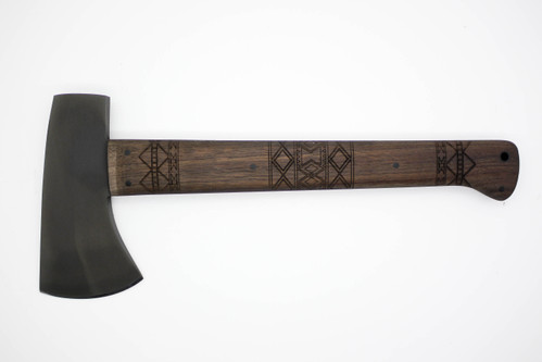 Winkler Knives - Highland Hatchet - 80CRV2 Steel - Walnut Handle - Tribal Artwork