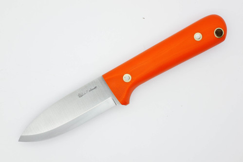 LT Wright Knives Next Gen - Scandi Grind - 3V Steel - Orange G10 - Mate Finish