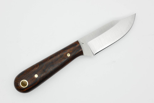 LT Wright Knives Frontier Trapper - AEB-L Steel - Saber Grind - Desert Ironwood - 2 / FREE Black Liners!