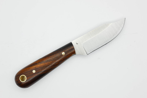 LT Wright Knives Frontier Trapper - AEB-L Steel - Saber Grind - Desert Ironwood - 11 / FREE Black Liners!