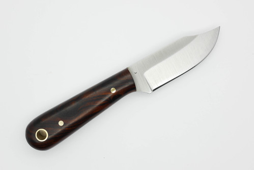 LT Wright Knives Frontier Trapper - AEB-L Steel - Saber Grind - Desert Ironwood - 14 / FREE Black Liners!