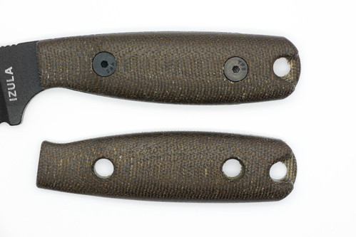 TKC: EXTENDED Handle for ESEE IZULA - Green Canvas Micarta TKC: EXTENDED Handle for ESEE IZULA - Green Canvas Micarta