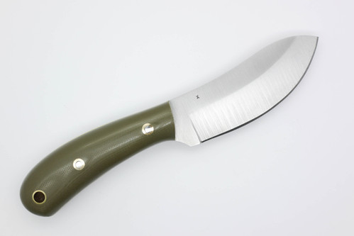 LT Wright Knives Camp MUK - Saber Grind - 3V Steel - OD Green G10 w/Yellow Liners - Polished Finish