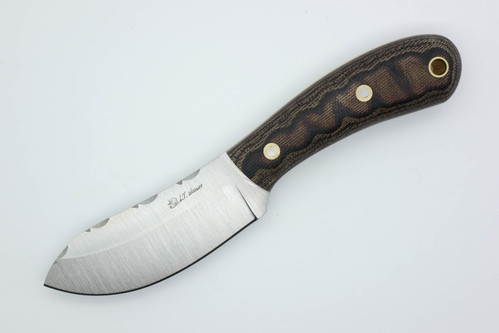 LT Wright Knives Camp MUK - Saber Grind - 3V Steel - Python Canvas Micarta w/Yellow Liners - Matte Finish