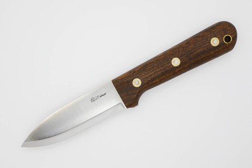 LT Wright Knives Genesis  - A2 Steel - Scandi Grind - Bocote Handle - Black Liners - 1