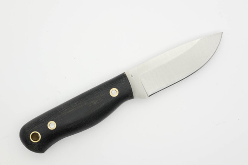 LT Wright Knives Brumby Lite - A2 Steel - Saber Grind - Black Canvas Micarta Handle - Matte Finish
