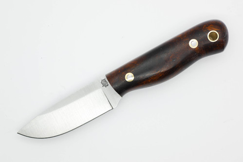 LT Wright Knives Brumby Lite - A2 Steel - Saber Grind - Desert Ironwood Handle w/ Black Liners - 4