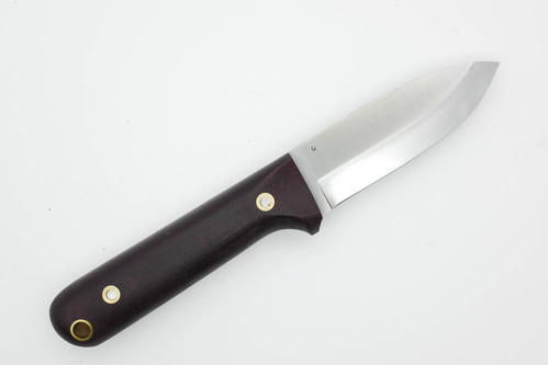 LT Wright Knives: HEVI Next Gen - 3/16" Thick O1 Steel - Scandi Grind - Double Red Canvas Micarta Handle - Matte LT Wright Knives: HEVI Next Gen - 3/16" Thick O1 Steel - Scandi Grind - Double Red Canvas Micarta Handle - Matte