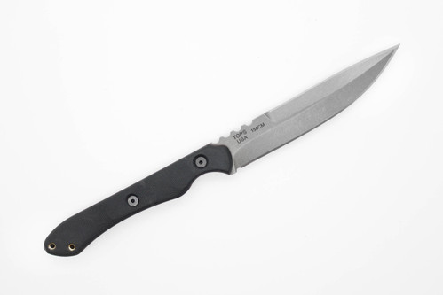 TOPS Knives Rapid Strike - RDSK-01TS - DOUBLE EDGE - 154 CM Stainless Tumbled Finish Blade - Black G10 Handle TOPS Knives Rapid Strike - RDSK-01TS - DOUBLE EDGE - 154 CM Stainless Tumbled Finish Blade - Black G10 Handle