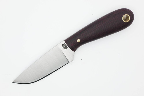 LT Wright Knives Frontier First - O1 Tool Steel - Flat Grind - Double Red Canvas Micarta - Matte Finish