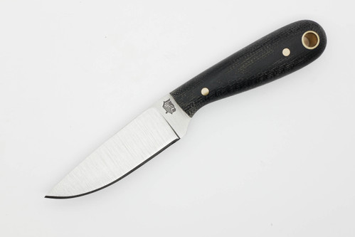 LT Wright Knives Frontier First - D2 Tool Steel - Flat Grind - Black Canvas Micarta - Matte Finish