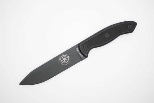 ESEE CM-6 Combat Tactical (Terrill Hoffman) Tactical Gray Plain Edge Fixed Blade w/ Black G10 Handle, Black Kydex Sheath