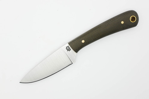 LT Wright Knives Frontier Valley - 3/32" O1 Steel - Flat Grind -  Green Canvas Micarta Handle - Matte Finish