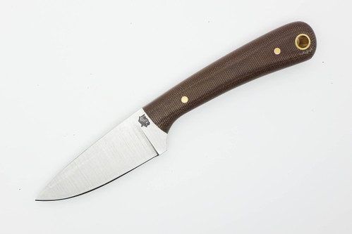 LT Wright Knives Frontier Valley - 3/32" O1 Steel - Flat Grind -  Rustic Brown Canvas Micarta Handle - Matte Finish