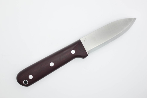 LT Wright Knives Genesis - 3/32" AEB-L Stainless Steel - Scandi Grind - Double Red Canvas Micarta Handle - Matte Finish - Silver Corby Bolts - Kydex LT Wright Knives Genesis - 3/32" AEB-L Stainless Steel - Scandi Grind - Double Red Canvas Micarta Handle - Matte Finish - Silver Corby Bolts - Kydex