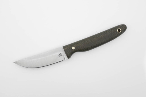 LT Wright Knives: APEX - A2 Steel - Saber Grind - Fixed Blade Knife w/ Green Canvas Micarta Handle