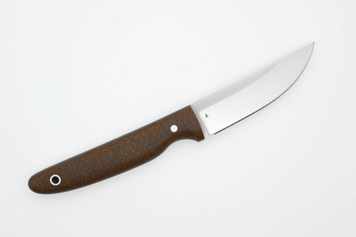 LT Wright Knives: APEX - A2 Steel - Saber Grind - Fixed Blade Knife w/ Brown Burlap Handle
