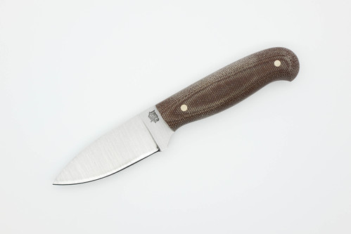 LT Wright Knives Patriot - O1 Steel - Flat Grind - Rustic Brown Canvas Micarta - Matte Finish