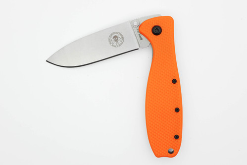 ESEE Knives/BRK: Zancudo Folding Knife, Blaze Orange FRN and Stainless Steel Handle - Stonewash Blade