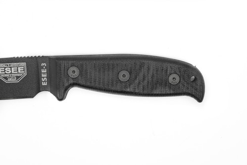 TKC EXTENDED Handle for ESEE 3 - Black Canvas Micarta TKC EXTENDED Handle for ESEE 3 - Black Canvas Micarta