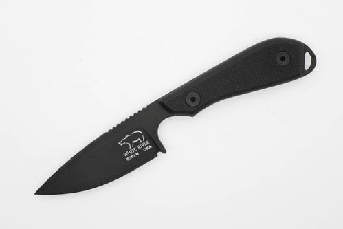 White River Knives M1 Backpacker Pro - Black Textured G10 Handle - Black Cloated Blade