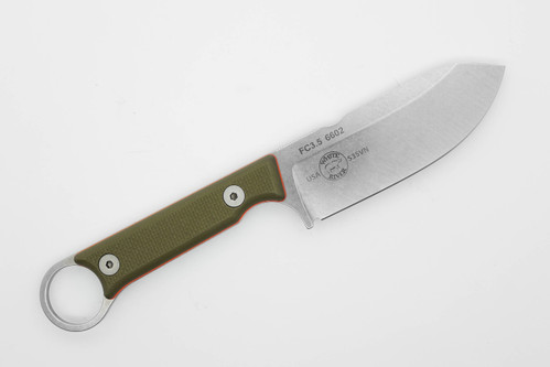 White River Knives Firecraft FC 3.5 Pro - Green/Orange Textured G10 Handle White River Knives Firecraft FC 3.5 Pro - Green/Orange Textured G10 Handle