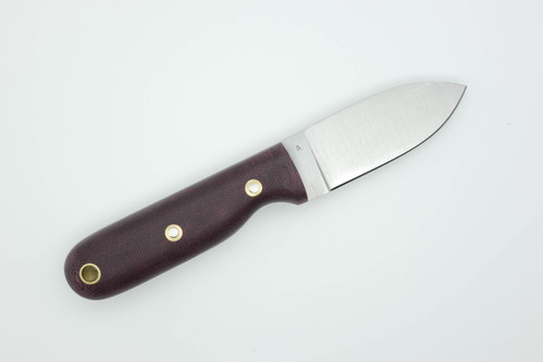 LT Wright Knives Bushbaby - A2 Steel - Flat Grind - Double Red Canvas Micarta - Matte Finish