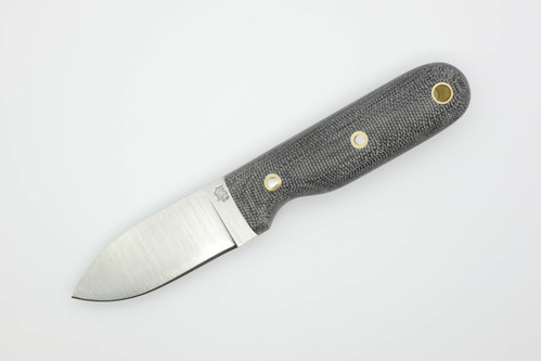 LT Wright Knives Bushbaby - A2 Steel - Flat Grind - Black Canvas Micarta - Matte Finish