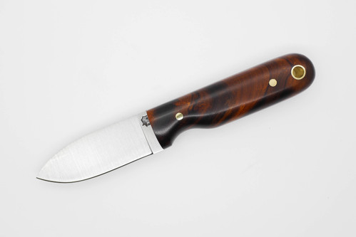 LT Wright Knives Bushbaby - A2 Steel - Flat Grind - Desert Ironwood w/ FREE Black Liners - 1