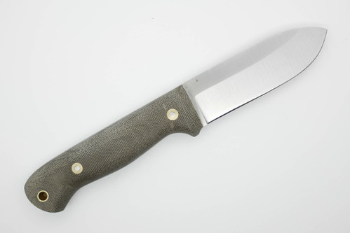 LT Wright Knives: Scaaty Crafter - A2 Steel - Saber Grind - Green Canvas Micarta - Matte Finish LT Wright Knives: Scaaty Crafter - A2 Steel - Saber Grind - Green Canvas Micarta - Matte Finish