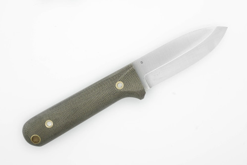 LT Wright Knives: HEVI Next Gen - 3/16" Thick O1 Steel - Scandi Grind - Green Canvas Micarta - Matte LT Wright Knives: HEVI Next Gen - 3/16" Thick O1 Steel - Scandi Grind - Green Canvas Micarta - Matte