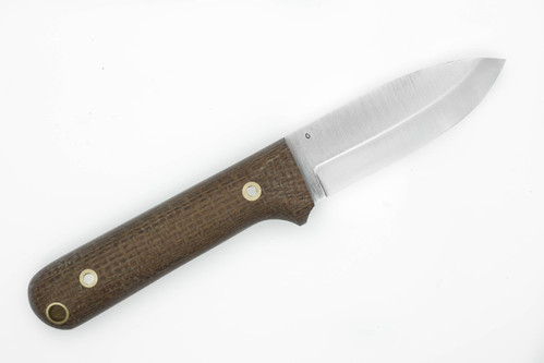 LT Wright Knives: HEVI Next Gen - 3/16" Thick O1 Steel - Scandi Grind - Brown Burlap - Matte