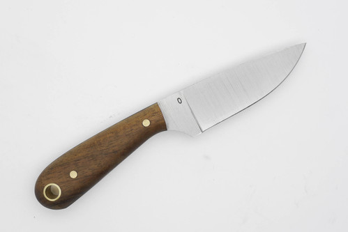 LT Wright Knives: Frontier First - O1 Tool Steel - Flat Grind - Koa w/ Black Liners - 1